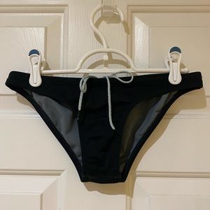Jolyn black “Midl” bikini bottoms